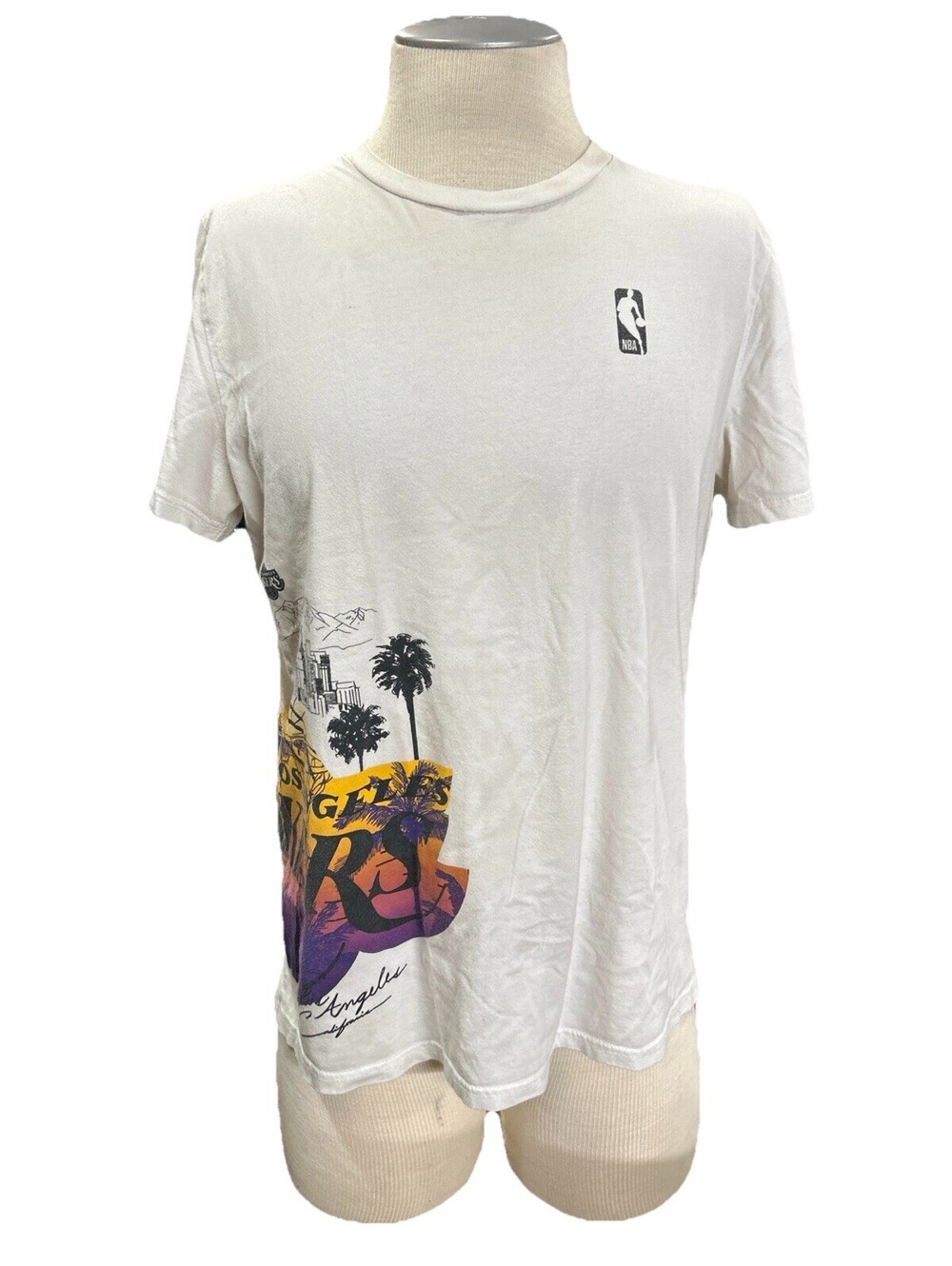 Hollister Los Angeles Lakers Mens T Shirt L White